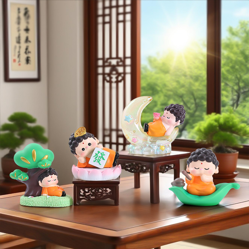 网红爆款佛系摆件诸事皆宜如意佛盲盒树脂工艺品解压桌面装饰代发|undefined