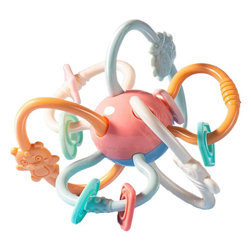 Детские игрушки могут кусать и варить головоломки Раннее образование новорожденного ребенка Обучение сцеплению 3 месяца 6 Манхэттенский ручной мяч