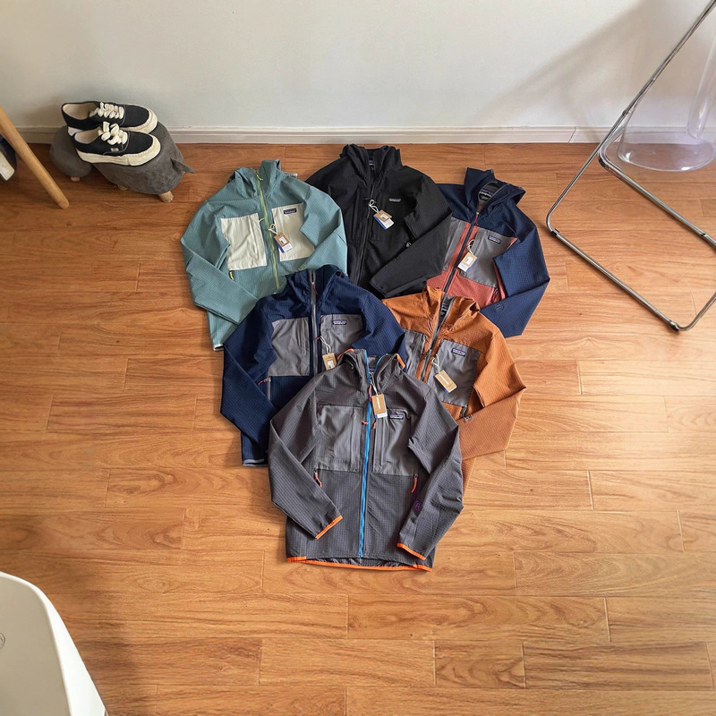 New Spring and Autumn Pata Patagonia M's R2 TechFace Hoody Sports Zipper Jacket for Men and Women INS