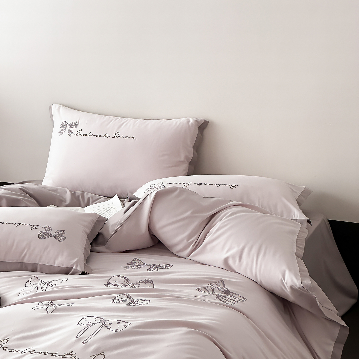 Soft Cozy For Autumn Winter! 100-count Long-staple Cotton Brushed Four-piece Set, Pure Cotton, Thickened,_voghion.com