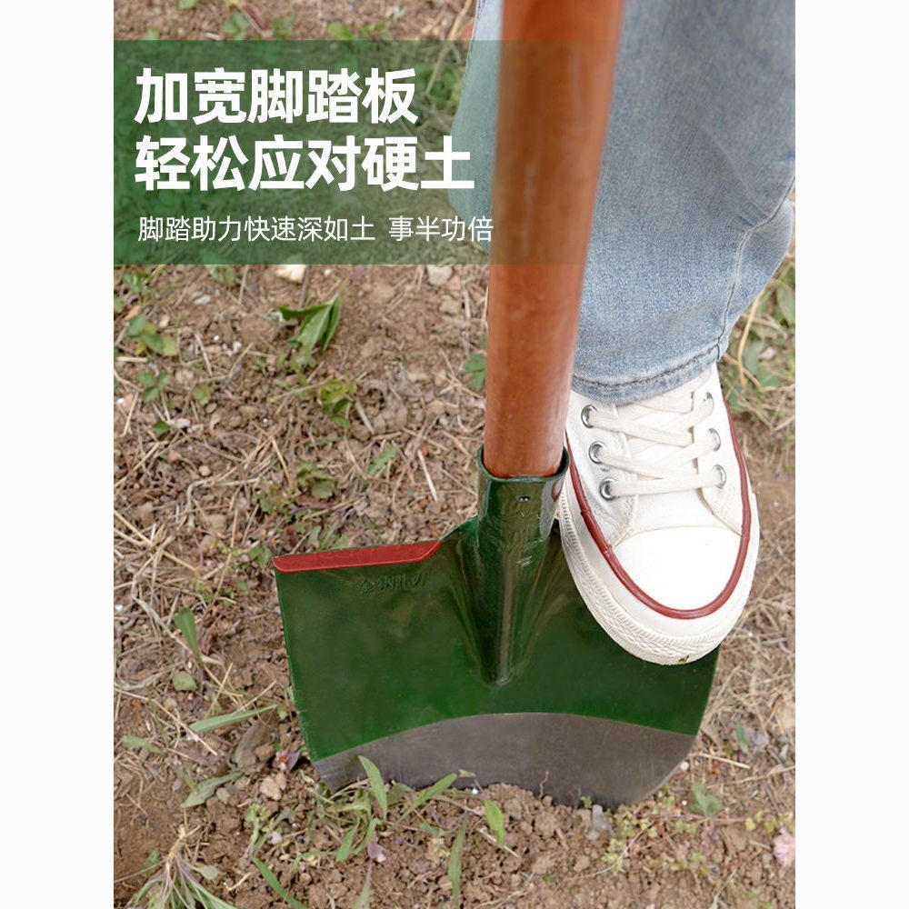 锰钢铁锹大铁锨家种菜神器工兵铲工具雪铲户外铲子车载铲植树挖土
