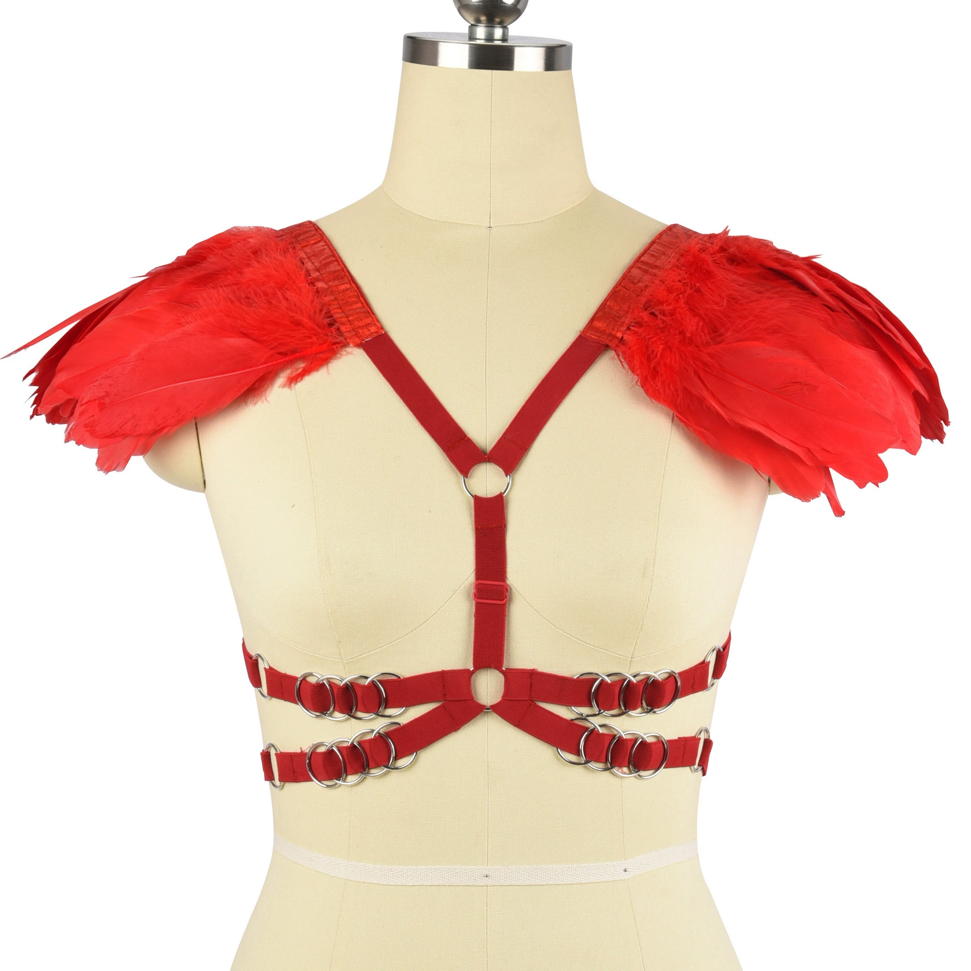 Zhu Ru clothing nightclub Queen's feather deep V hollow adjustable sex line beam underwear o0350