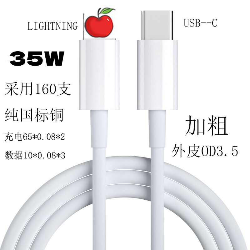 供应双c口35w快充苹果iPhone充电器50wPD快充双口Type中美规套装|undefined