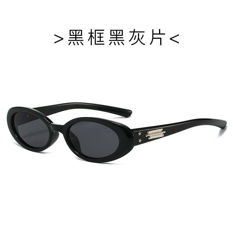 24 años nuevo Jennie con el mismo estilo Gafas de sol Mujer Ovalada Marco pequeño Gafas de sol de alta gama Bowknot Europa y América Transfronterizo