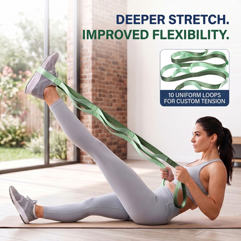 Amazon's same model yoga stretch strap, resistance band for fitness exercises, non-elastic yoga rope, physical therapy stretching strap Amazon's same model yoga stretch strap, resistance band for fitness exercises, non-elastic yoga rope, physical therapy stretching strap