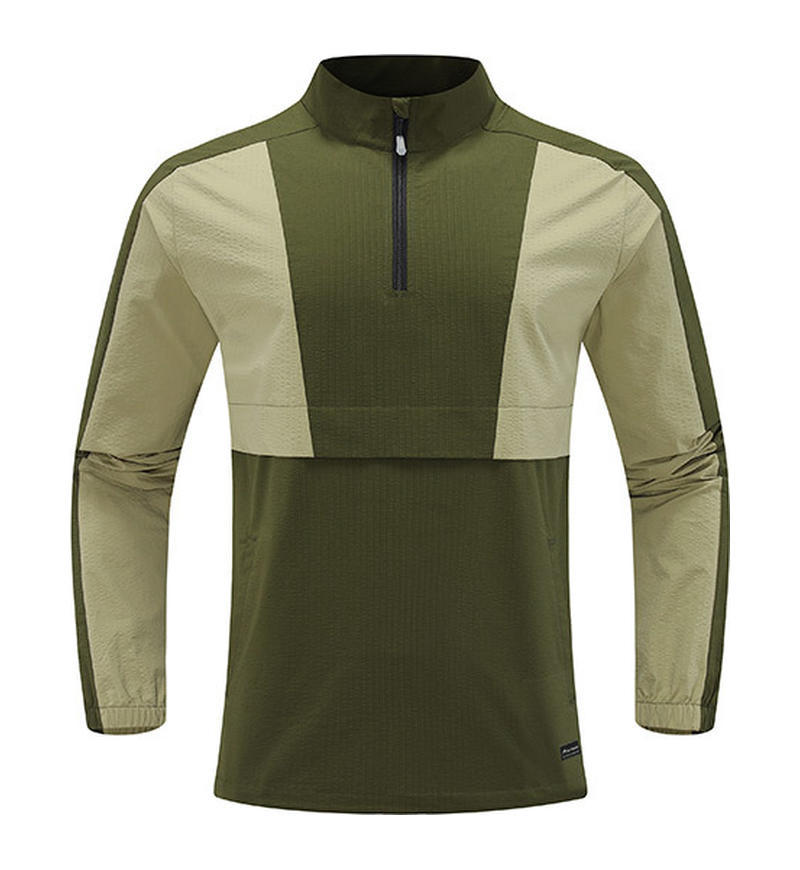 Chaqueta deportiva al aire libre costura de moda camiseta deportiva de manga larga para hombre ropa casual suelta ropa deportiva para correr top