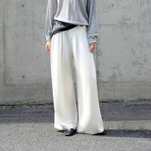 天丝亚麻阔腿裤子26春夏通勤垂感松弛女休闲裤宽松直筒裤高腰长裤