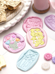 New Products in April Plant Bookmark Illustrated Series Special Shaped Relief Tulip Fire Lacquer Seal Copper Head Chapter Head Wholesale