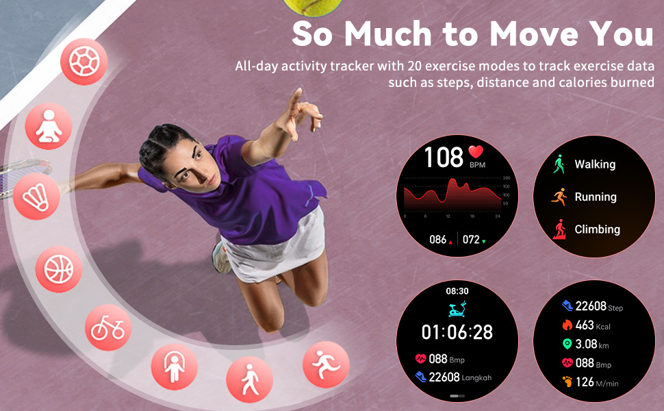 Smartwatch mujer elegante con llamada bluetooth y deporte_voghion.com