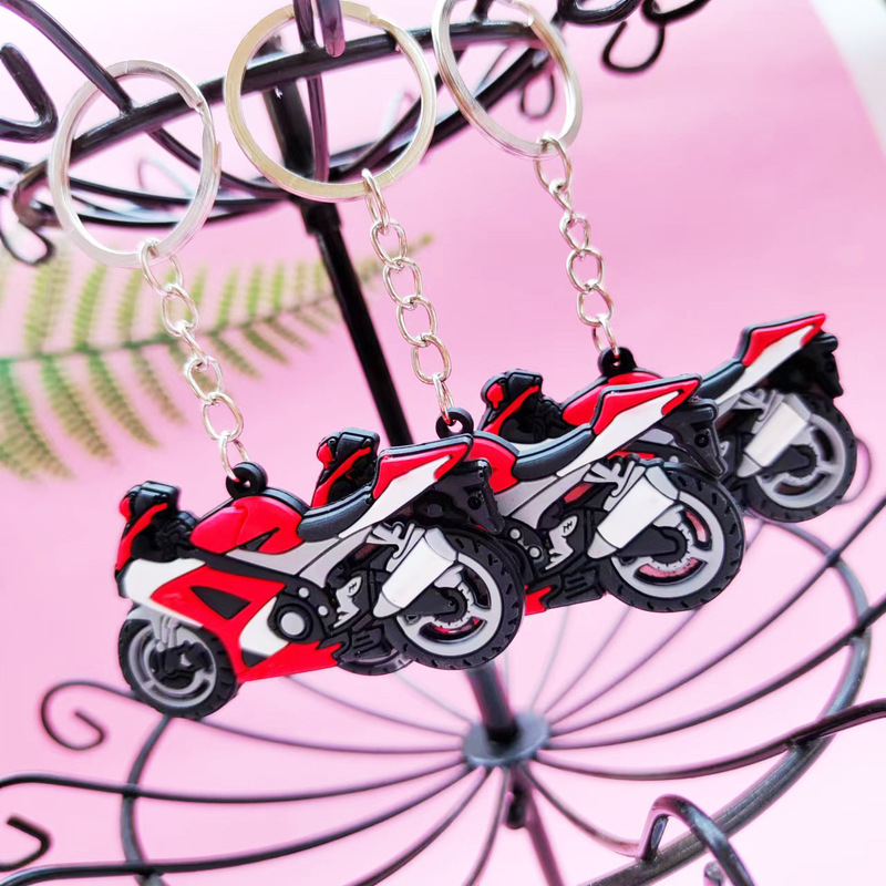 Wholesale Amazon Pvc Single-Sided Motorcycle Keychain Stereo Bag Car Pendant Promotional Advertising Small Gifts Wholesale Amazon Pvc Single-Sided Motorcycle Keychain Stereo Bag Car Pendant Promotional Advertising Small Gifts