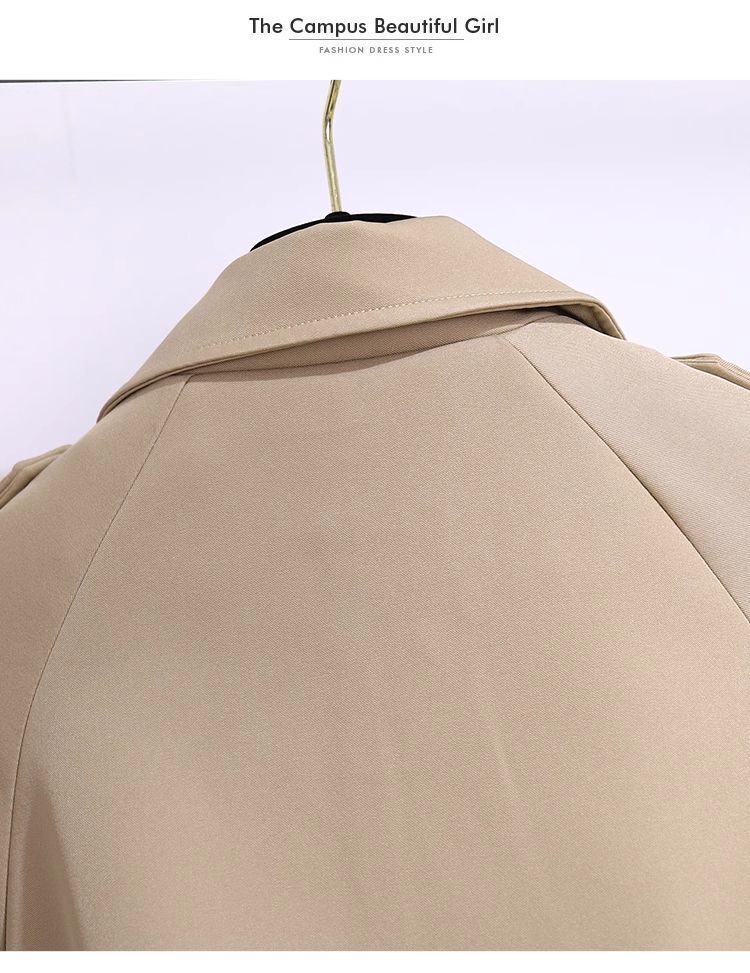 ng2510292 Women's Trench 2025 New Spring And Autumn Small Size Mid-Length Waist-Cinching Elegant Trendy Coat This Year_ecoleips.com