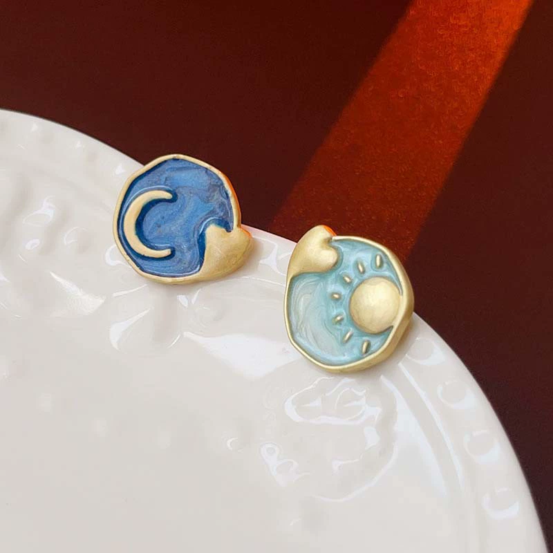 Серебряная игла из жемчуга, ретро модные серьги, цветочные, французский ретро стиль, оптовый