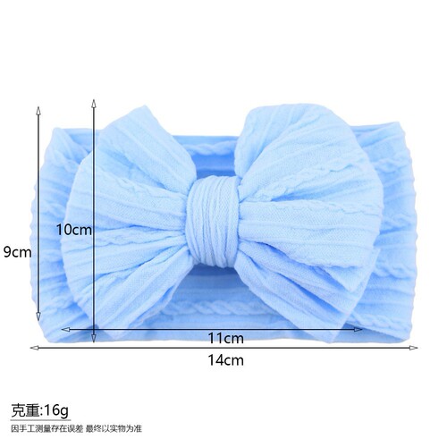 Cross-border simple children's headband, baby nylon elastic, embroidered headband for babies, baby butterfly knot, hemp pattern sweet hair accessory