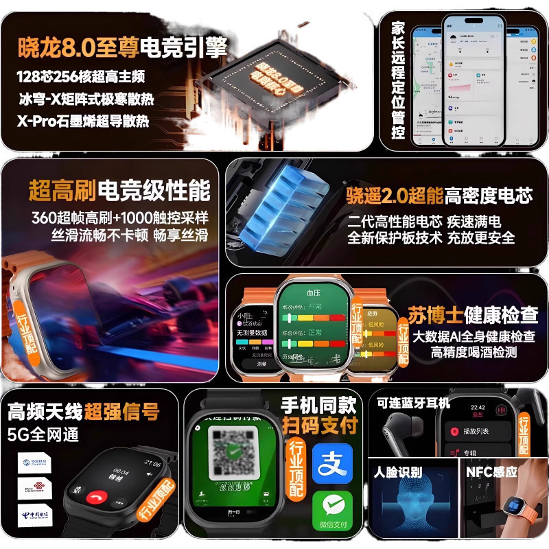 2025 Honeycomb 新しい Huaqiangbei S10 ウォッチ ウルトラ 46 トップバージョン s9 スマートウォッチはカード電話に挿入可能|undefined
