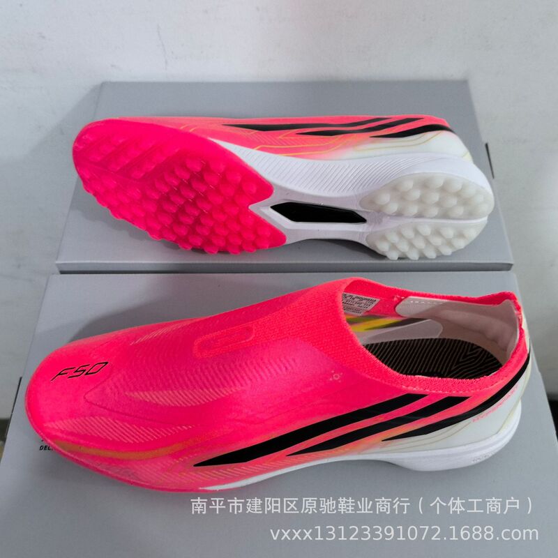 Factory Direct Sales Cross-Border F50 Hyperfast Low-Top Laceless Tf Cleat Training Shoes Competition Men's Soccer Shoes
