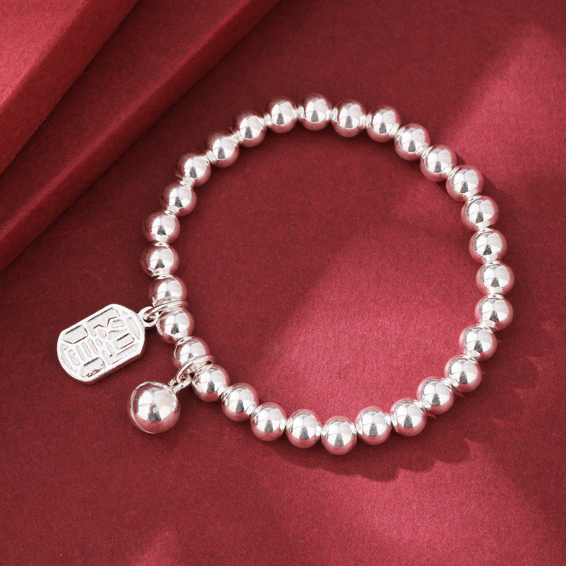 999 pulsera de plata de ley para bebés, cuentas de plata pura, lingotes de bebé para niños saludables y felices, monedas de cobre, cuentas de plata, pulseras