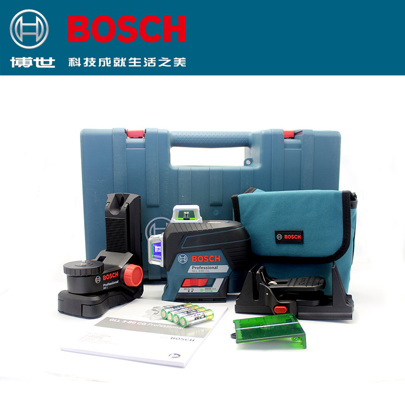 博世绿光12线激光水平仪贴墙仪GLL3-80CG/红光GLL3-80P绿光升级