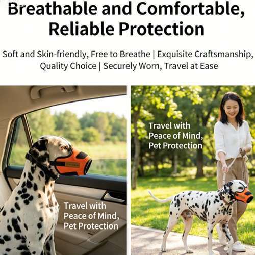 Simple and practical dog muzzle, pet anti-barking muzzle, resistant to pulling and easy to clean, protective gear for small and medium-sized dogs when going out