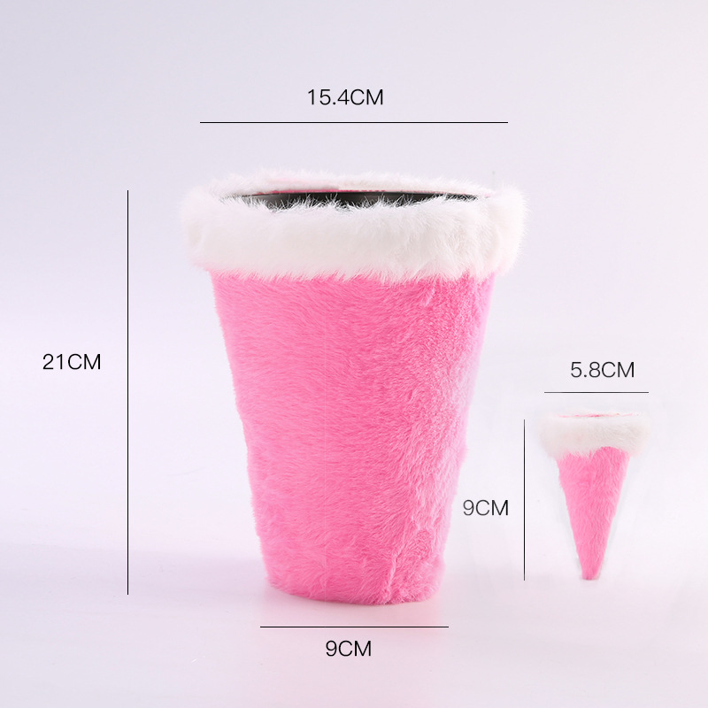 Serie de invierno y otoño de siete colores, taza de té de peluche, caja de flores, caja de regalo floral diy hecha a mano