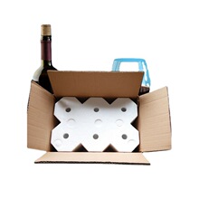 厂家货源 1/2/4/6支装红酒泡沫盒加五层纸箱78*320葡萄酒泡沫包装