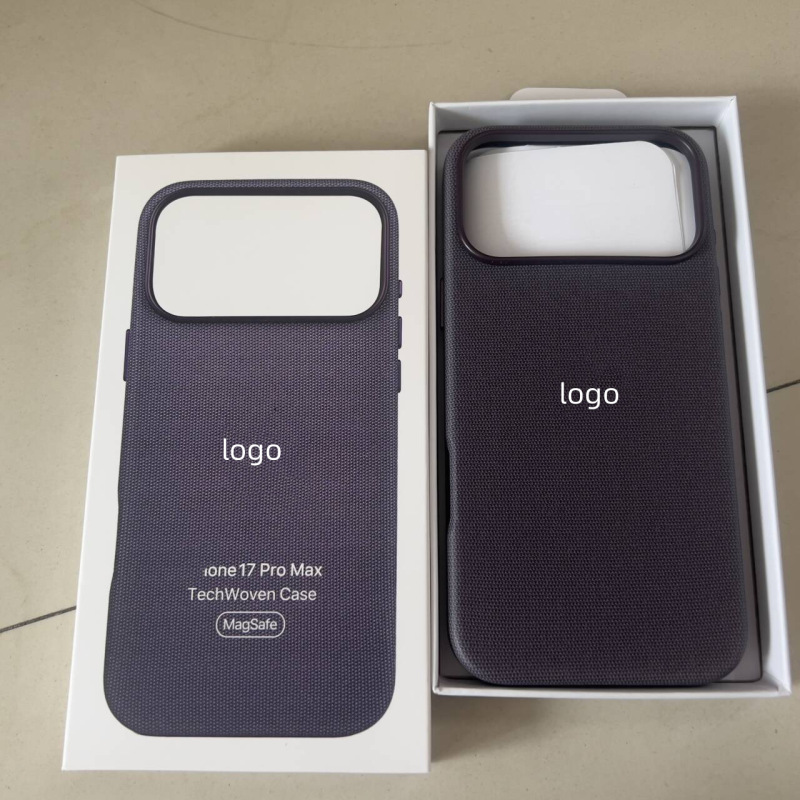 适用iphone17皮革17air纤维纹磁吸手机壳苹果17pro带动画magsafe|undefined