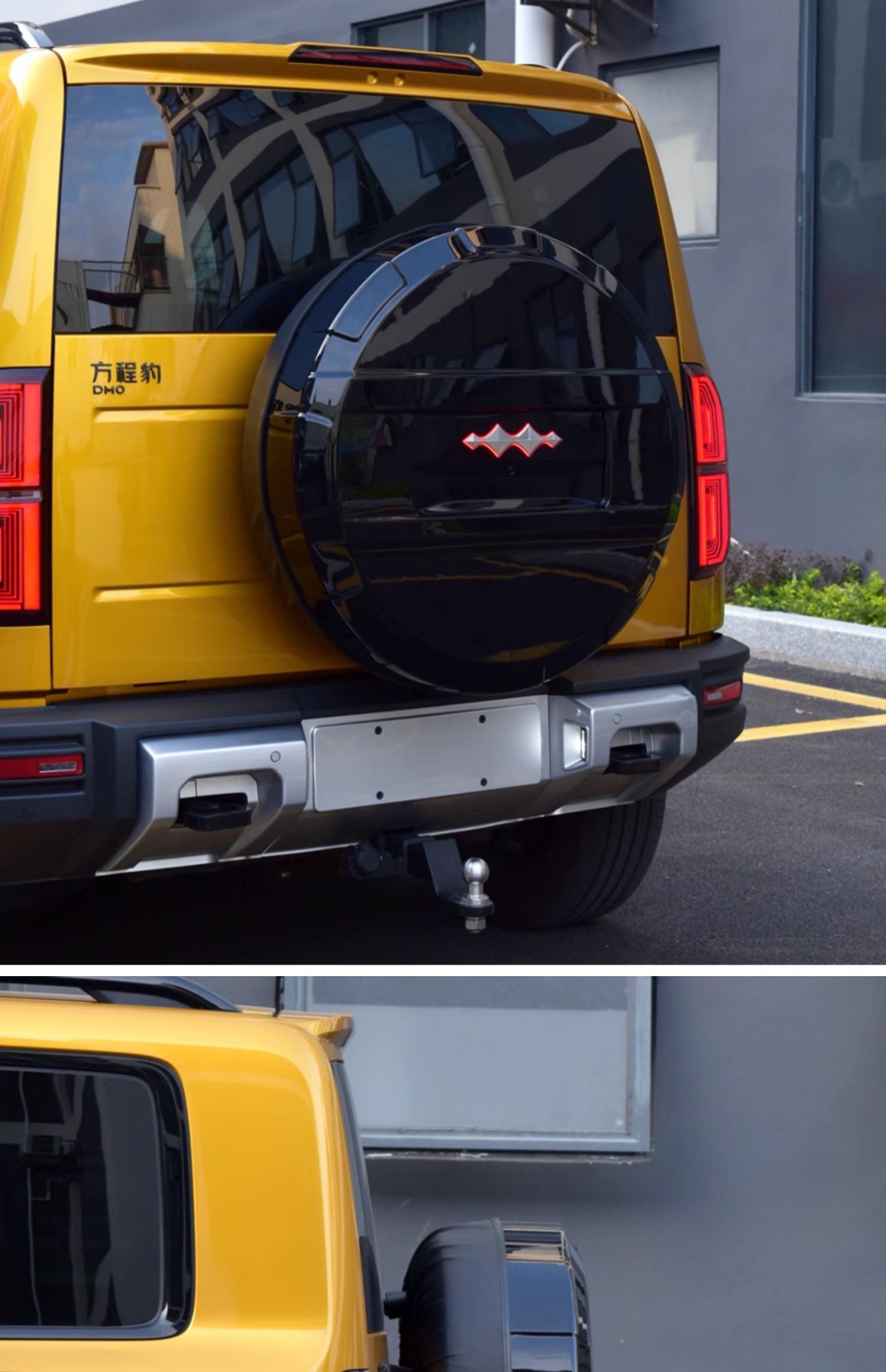 Equation Leopard Spare Tire Cover All-Inclusive Mecha Style Rear Tailgate Tire Protective Cover Exterior Modification Accessories Smart Driving Supplies