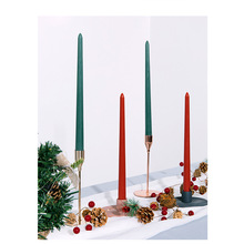圣诞长杆香薰蜡烛莫兰迪色甜蜜婚礼渐变色长杆蜡宴会烛光晚餐摆件