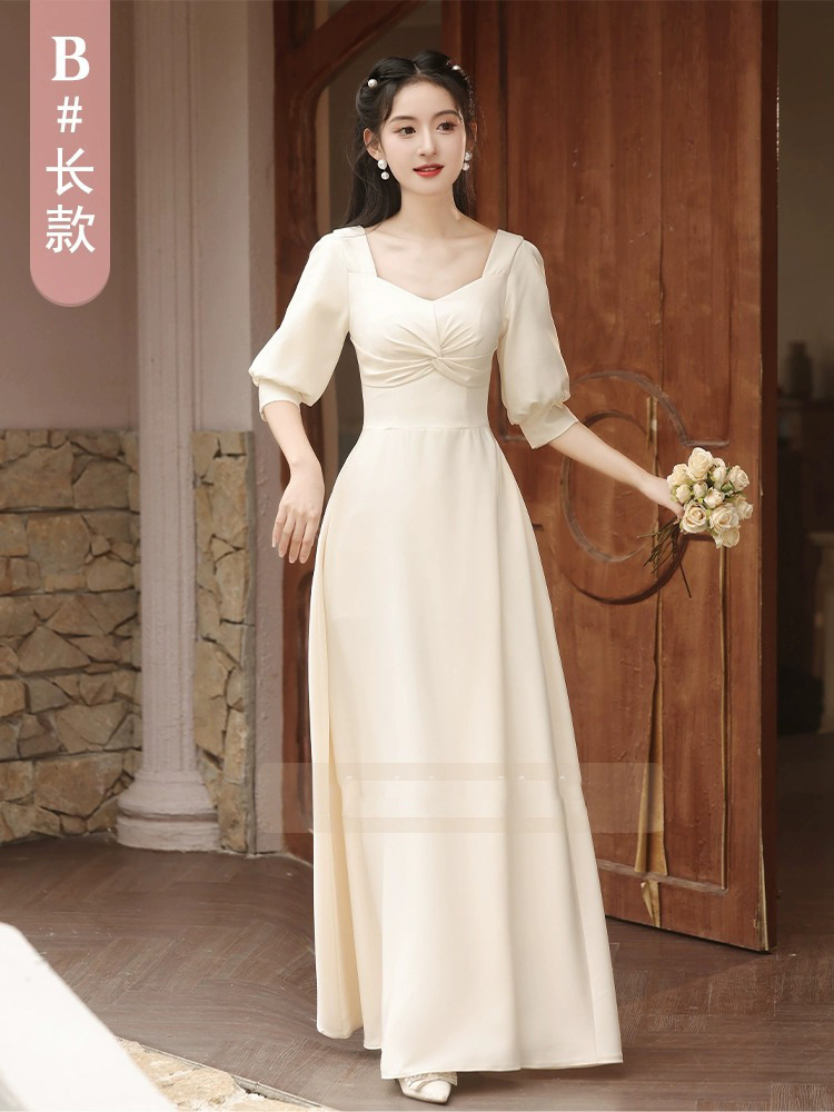 Champagne color type b-long style