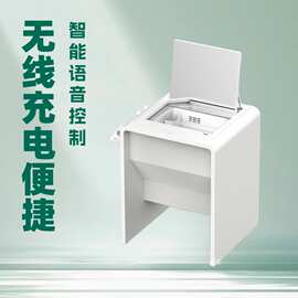 跨境韩式智能美妆台无线充电智能语音储物高颜值卧室梳妆台白色