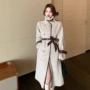 秋冬中长款女士皮毛一体大衣