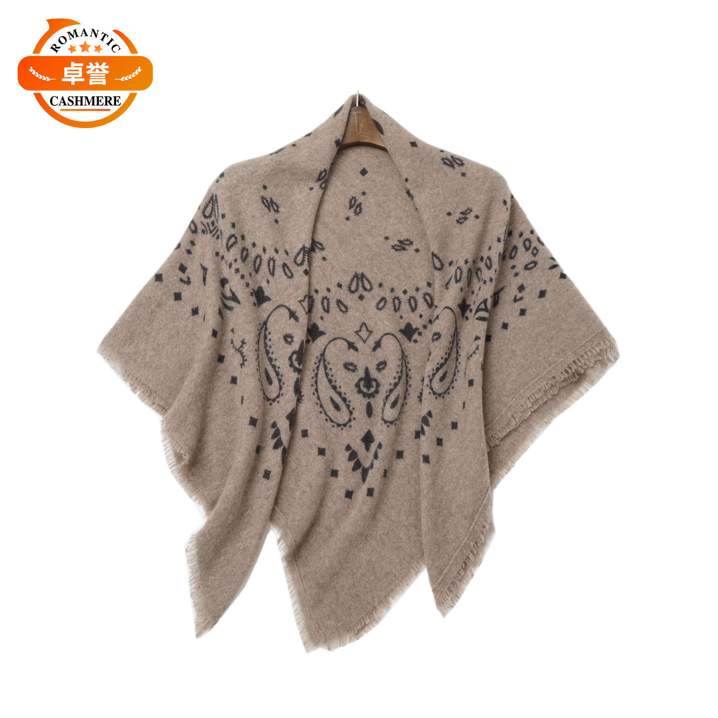 Women's cashmere shawl, printed knitted scarf, suitable for spring and autumn, light luxury shawl for air-conditioned rooms, long scarf, fashionable and versatile