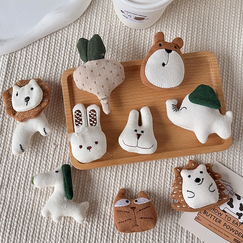 Cartoon Fabric Jewelry Accessories Vintage Mori Small Animal Hand-made DIY Clothing Bag Pendant Children's Clothing Accessories