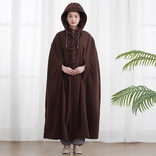 Hyun-Sun Zen Unisex Meditation Cloak Meditation Cloak Monk Monk Suit Lay Cloak Blanket Cloak Coat