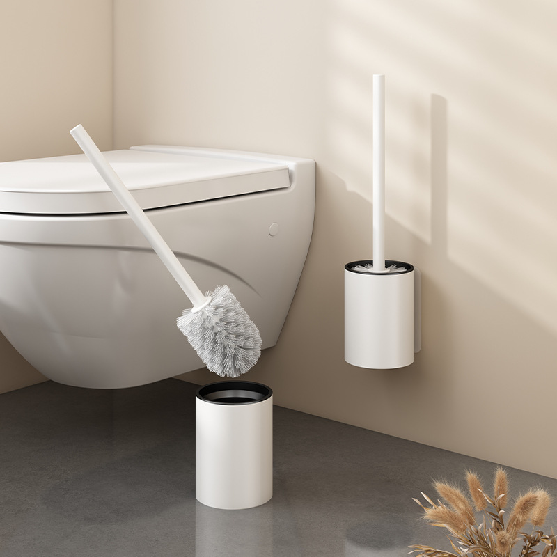 No dead angle toilet brush storage rack household bathroom wall-mounted wall punch-free cleaning suit toilet brush