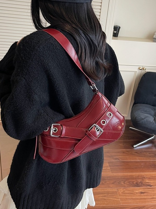 辣妹风腋下女包2025秋季新款时尚饺子包小众高级感酷帅腋下单肩包|undefined