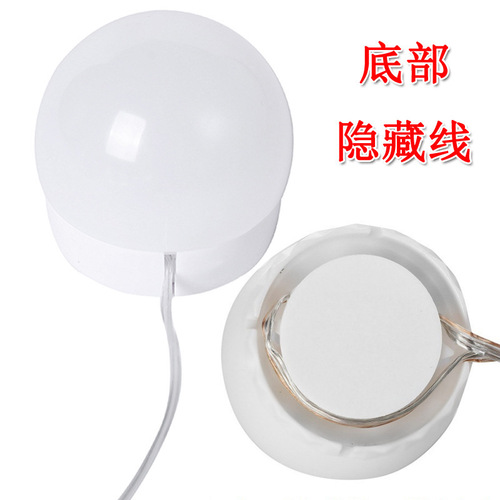 Factory 3-color light mirror Vanity Makeup Lamp Amazon Mirror Light Bathroom No Drill Light-Up Vanity Mirror