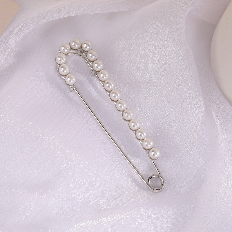 85#别针银色珍珠