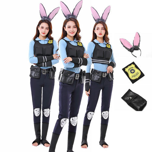 Halloween Zootopia Judy Rabbit Nickelodeon Fox Animation COSPLAY Rabbit Officer Judy Rabbit Costume