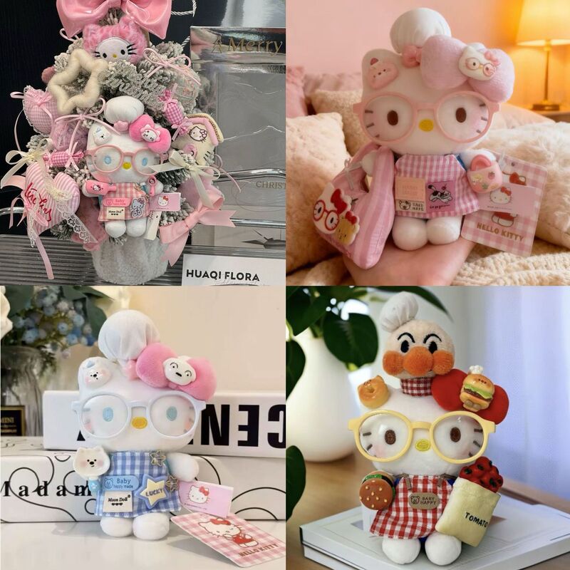 Authentic Hellokitty Pendant Doll Keychain Hello Kitty Cat Backpack Pendant Dress-Up Doll Gift