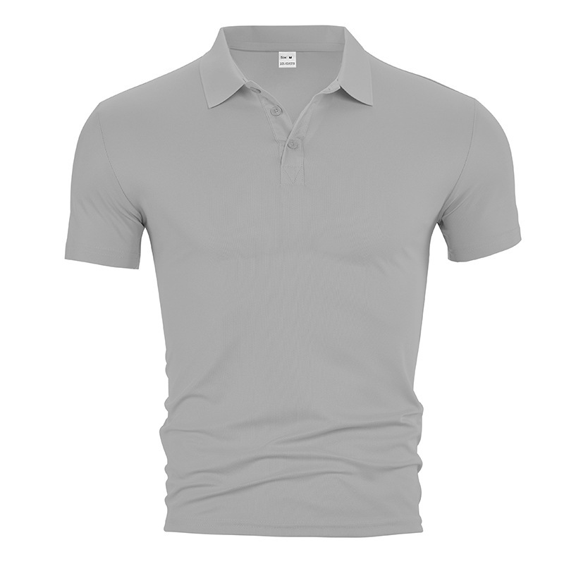 Camiseta de polo de mangas cortas transfronterizas Aliexpress de verano con solapa casuales de color sólido para hombres jóvenes camiseta de negocios de secado rápido