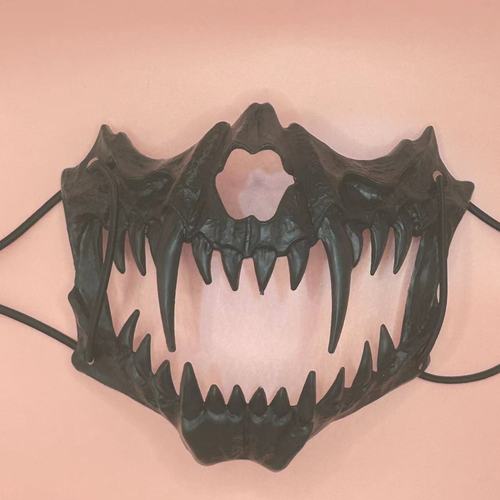Cross-border Halloween Japanese cos two-dimensional mask dragon god tiger werewolf animal skeleton horror props wholesale