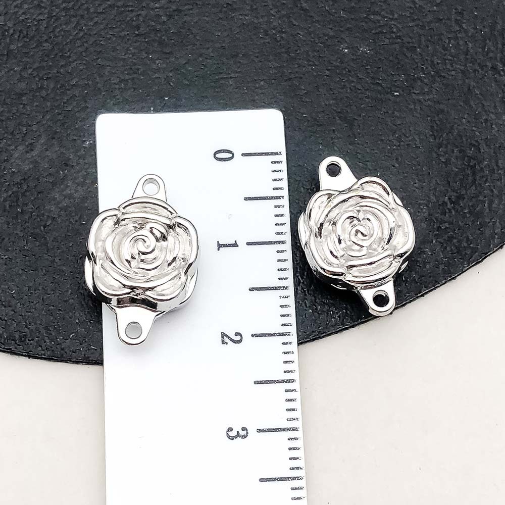 1 white k rose magnet buckle 18*12mm-3.5g-19843