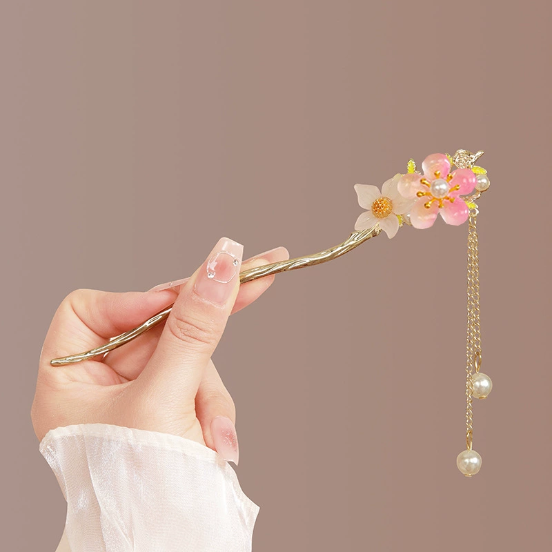 Hairpin Hanfu заколка для волос, орхидея цветочный декоративный аксессуар для волос, простая элегантная китайская стиль