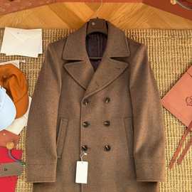 LP男士Loro高端  羊毛混纺双排扣大衣外套 质感挺括保暖 顺滑亲肤