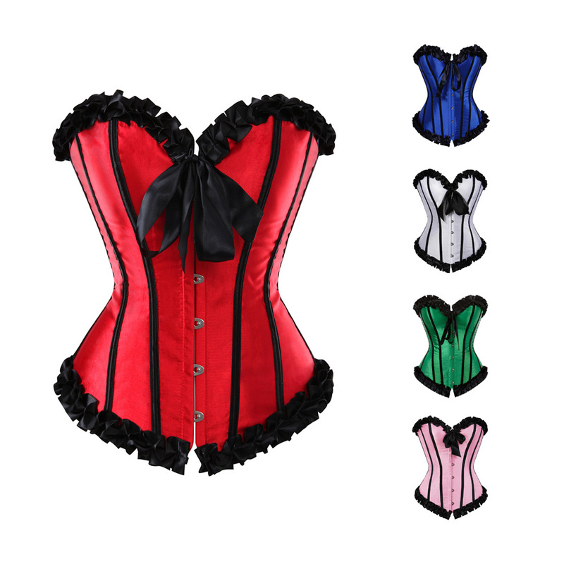 2699 Sade Contrast Color Organ Lace Body Shaping Top Bow Tie Corset Multi-color Multi-size Spot Hair 2699 Sade Contrast Color Organ Lace Body Shaping Top Bow Tie Corset Multi-color Multi-size Spot Hair