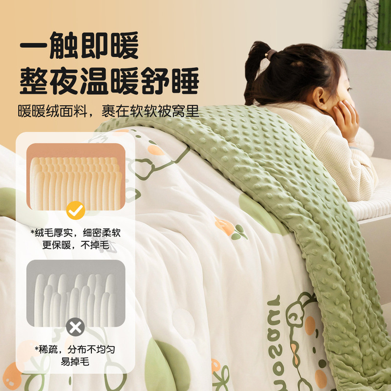 儿童豆豆被春秋被子幼儿园午睡小被子冬季宝宝婴儿豆豆毯四季通用|undefined