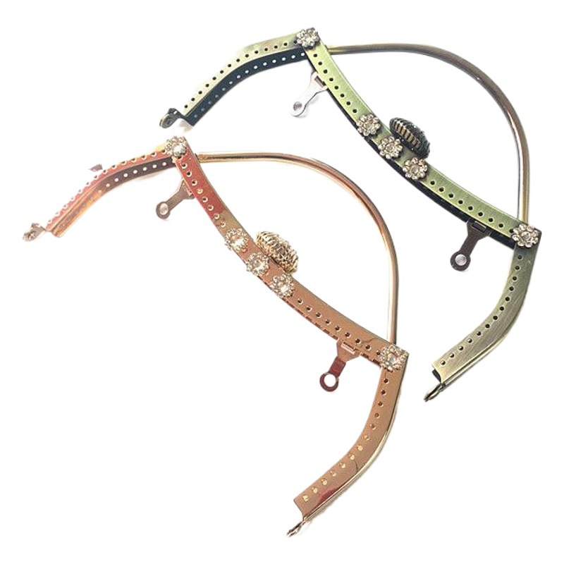 Aguja: 18cm cóncava cintura lisa agujero de agujero conchas de mano de oro accesorios de bolsa de mano