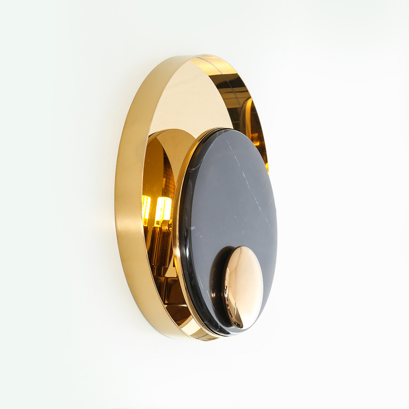 Pasillo lámpara de pared de fondo lámpara de pared dormitorio diseñador de fondo luces de hotel escaleras mármol nórdico