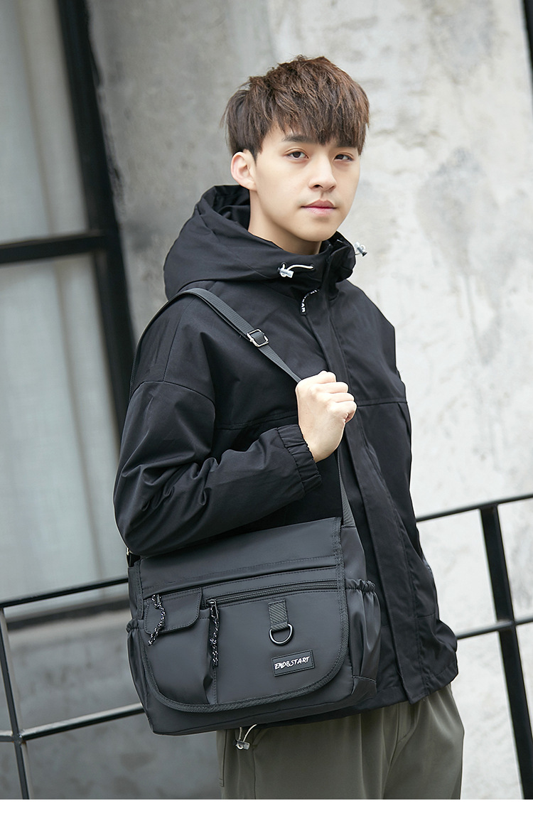 Ανδρική τσάντα ώμου Messenger Casual από καμβά, με χιαστί φερμουάρ, μεγάλης χωρητικότητας, για άνδρες, διαγώνιος, σακίδιο πλάτης_voghion.com