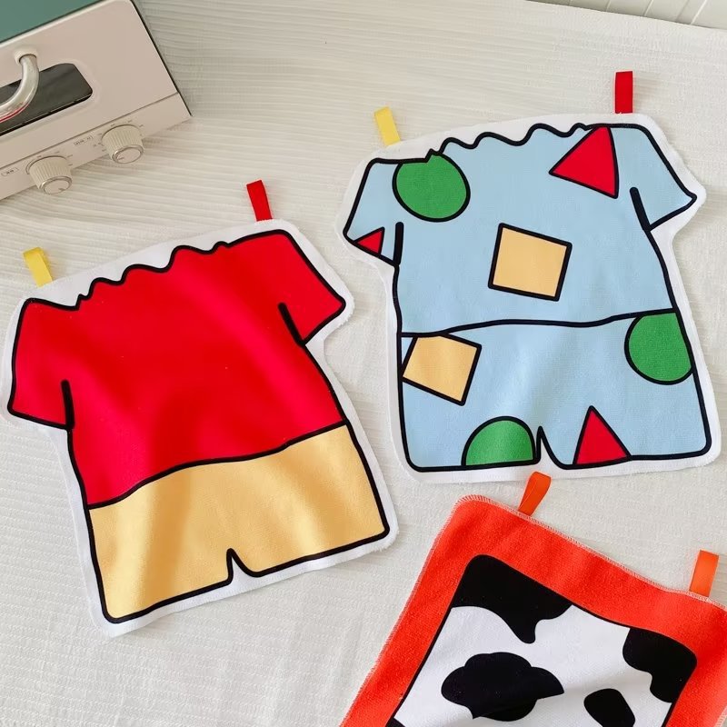 도매 흡수성 크레용 샤오신 일본 주방 핸드 타월 교수형 핸드 타월 어린이 수건 핸드 타월